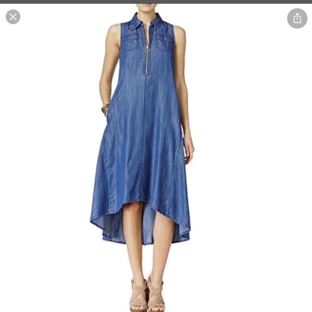 SOLD!INC “Trapeze “High low jean denim jean dress